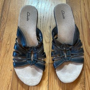 Clarks Leather Black Sandalls